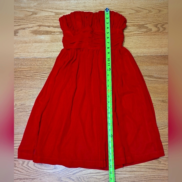 Johnny Martin Size 5 Juniors Red Strapless Mini Dress with Elastic Waistband - Picture 10 of 11